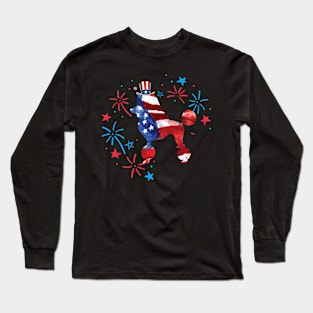 Poodle Uncle Sam Hat 4Th Of July Long Sleeve T-Shirt